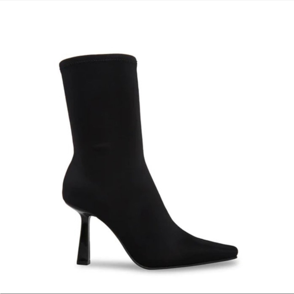 Steve Madden Vakay Black Suede Stilleto Heeled Boots New With Box Womans - Picture 8 of 10
